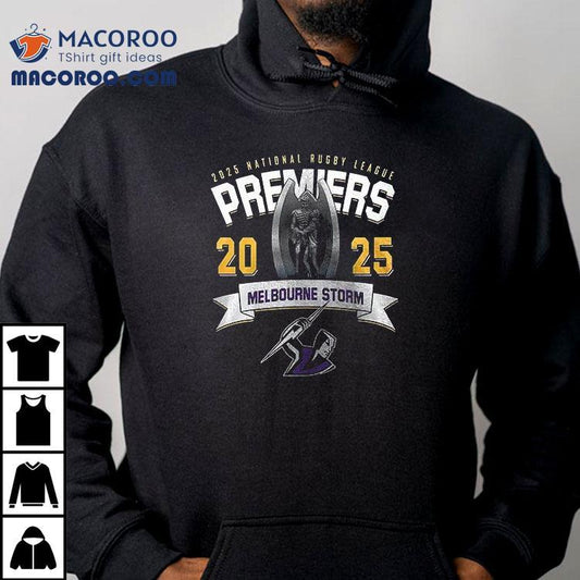 Melbourne Storm Nrl 2025 Champions Craig Bellamy Name Roster Trophy Shirt