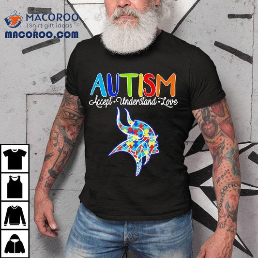 Minnesota Vikings Autism Accept Understand Love Shirt