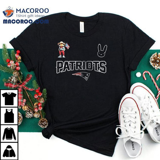 New England Patriots X Bad Bunny Super Bowl 2026 Portrait Art Signature Shirt