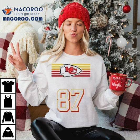 Travis Kelce Pregame 87 Kansas City Chiefs Logo Shirt