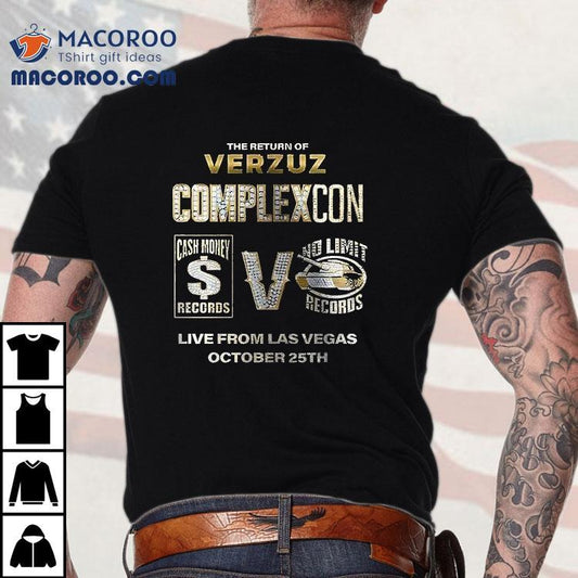 Verzuz X Complexcon Cash Money Records Live From Las Vegas October 25th Logo Shirt