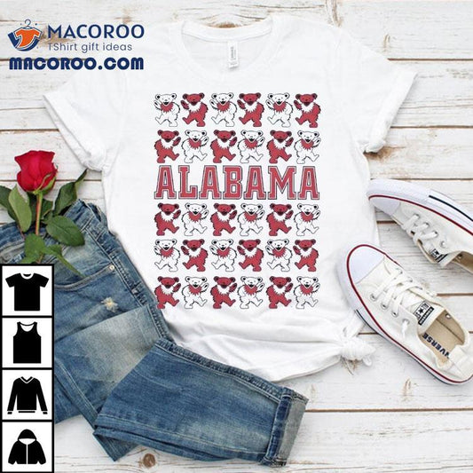 Alabama Crimson Tide X Grateful Dead Stacked Bears Shirt