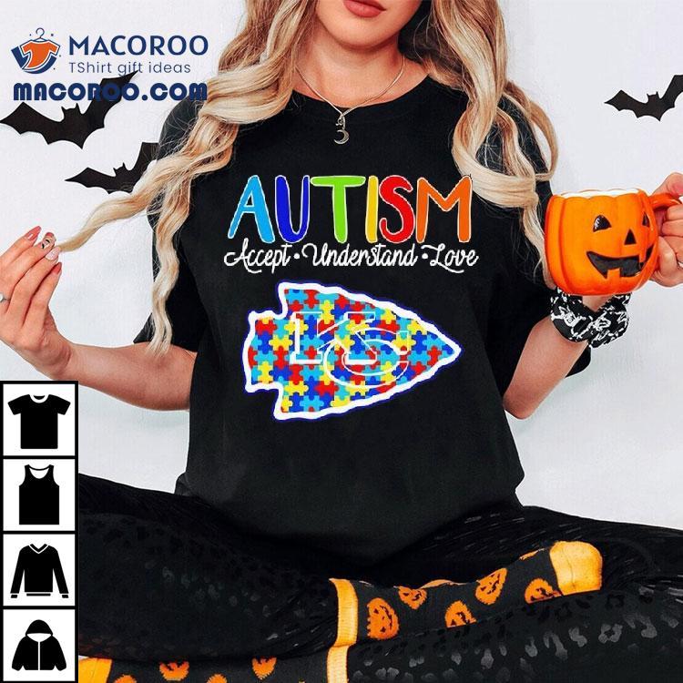 Kansas City Chiefs Autism Accept Understand Love Shirt