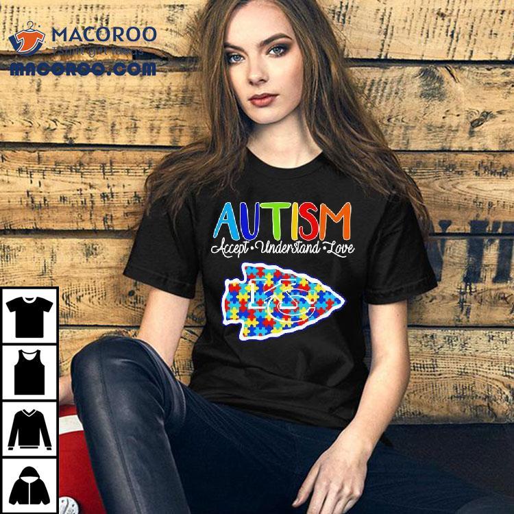 Kansas City Chiefs Autism Accept Understand Love Shirt