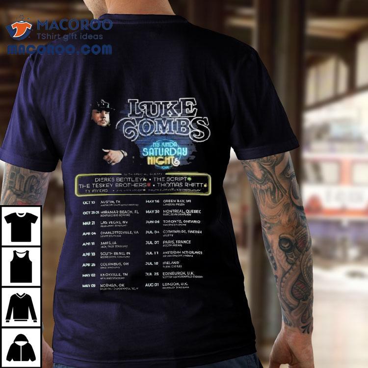 Luke Combs My Kinda Saturday Nights Tour 2025 2026 Shirt